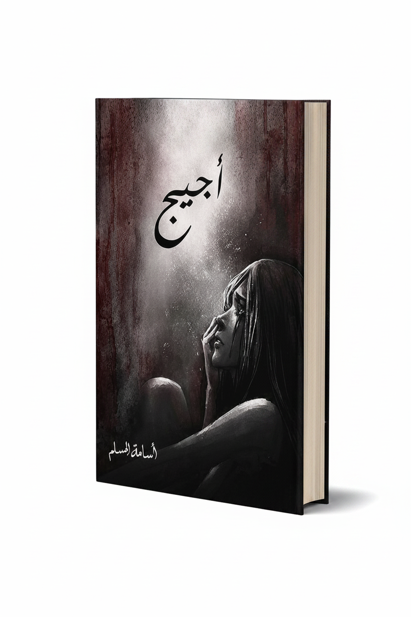 أجيج - Cinematic Standing Book with Pages Visible